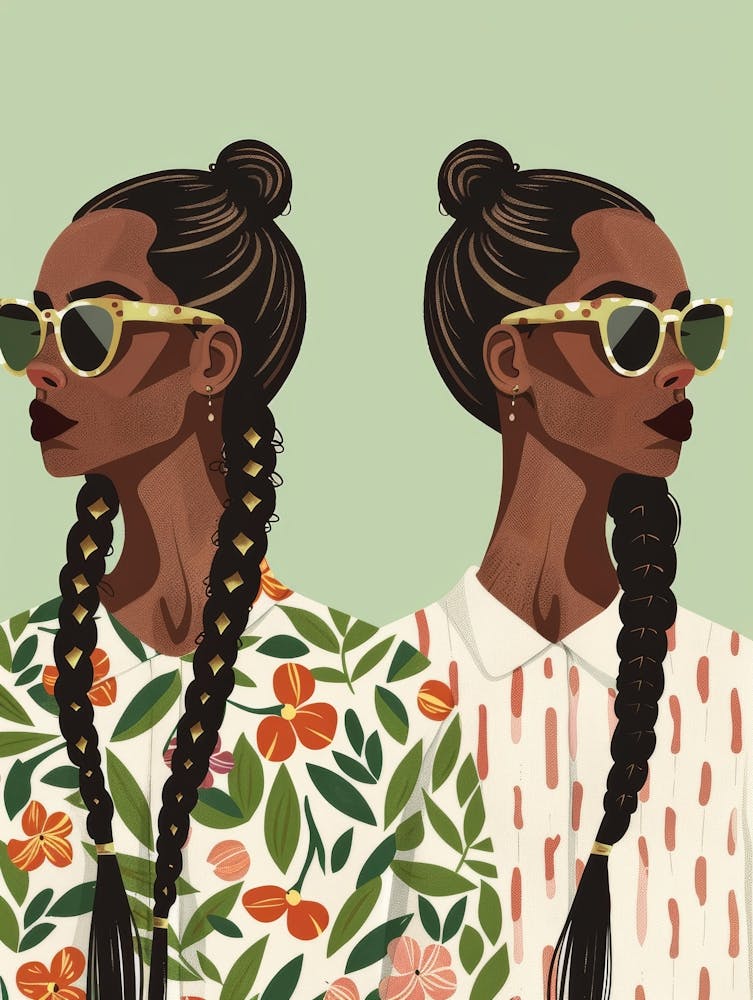 Two Black Women With Braids