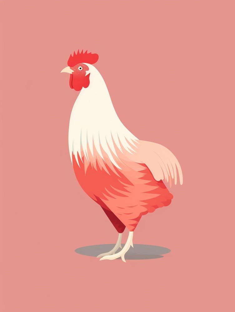 Illustration de Coq Minimaliste 2