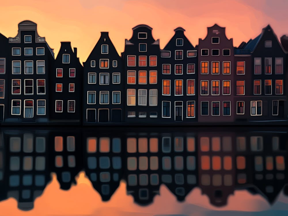 Sunset In Amsterdam