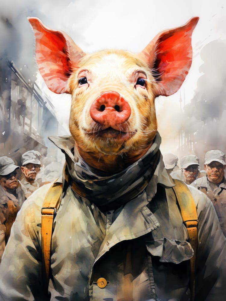 Pig In Uniform book poster