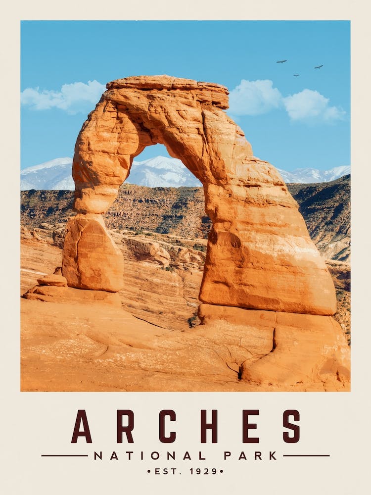 Arches Minimalist Travel Poster