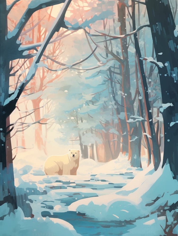 Winter Polar Bear 2 Illustration