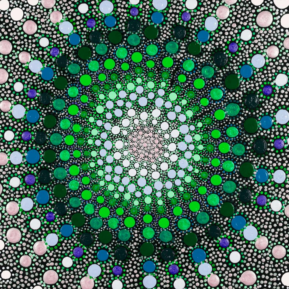 Mesmerizing Green Blue Square