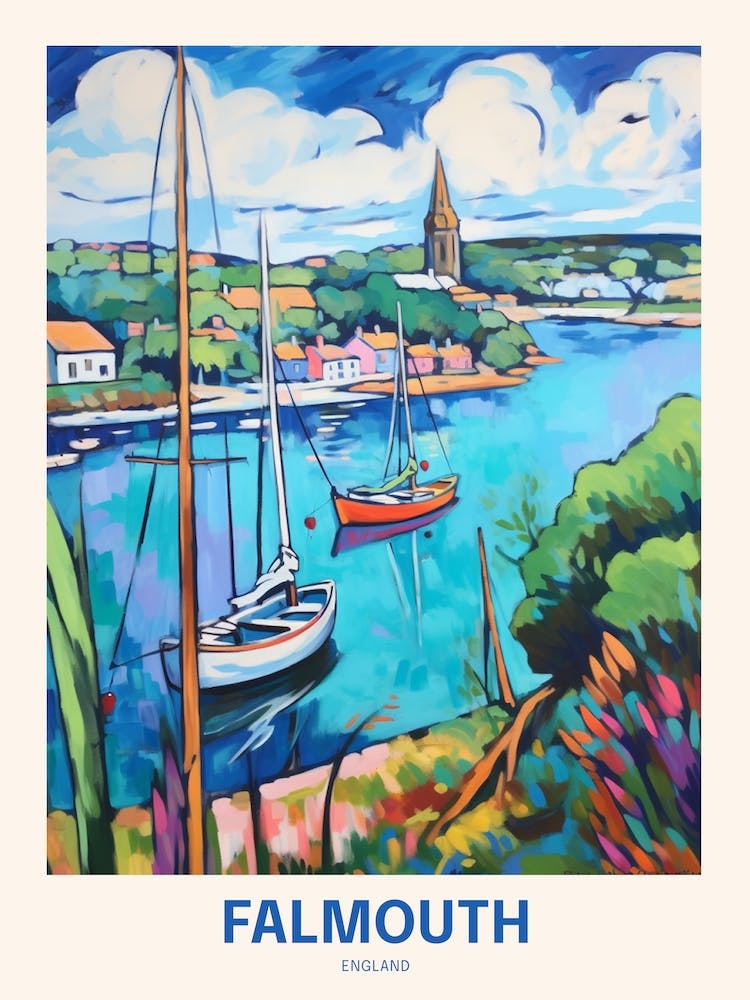 Falmouth England Uk Travel Poster