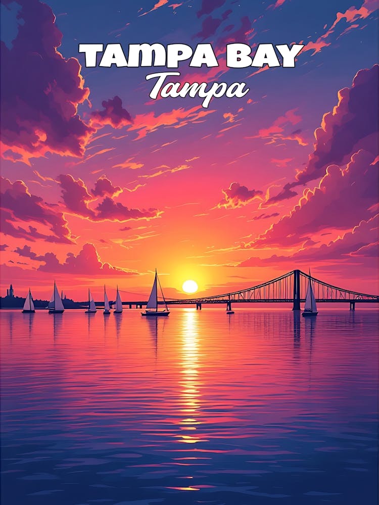 Sunset At Tampa Bay