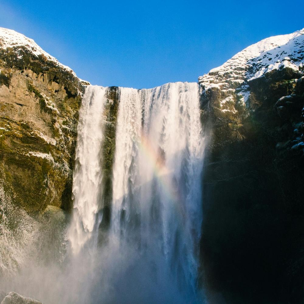 Iceland Waterfall Of Skogafoss