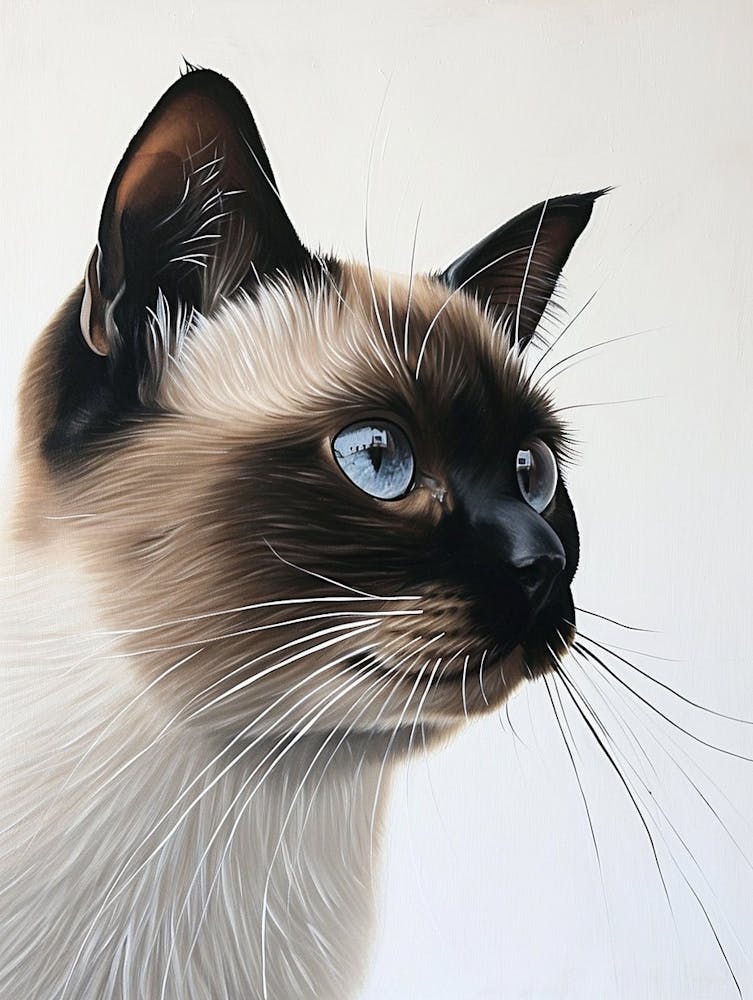 Siamese Cat Painting 4