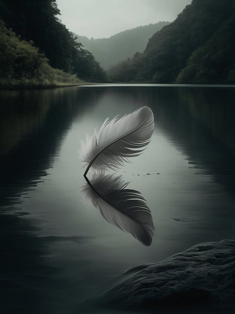 Feder im Wasser