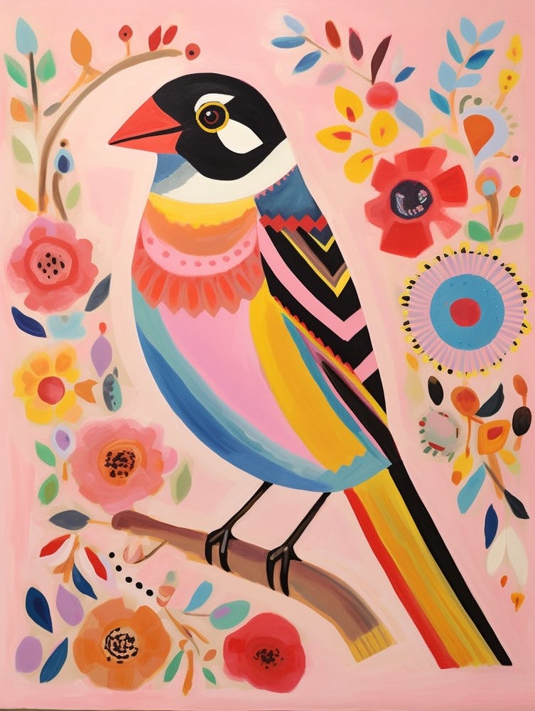 Pink Scandi House Sparrow 3