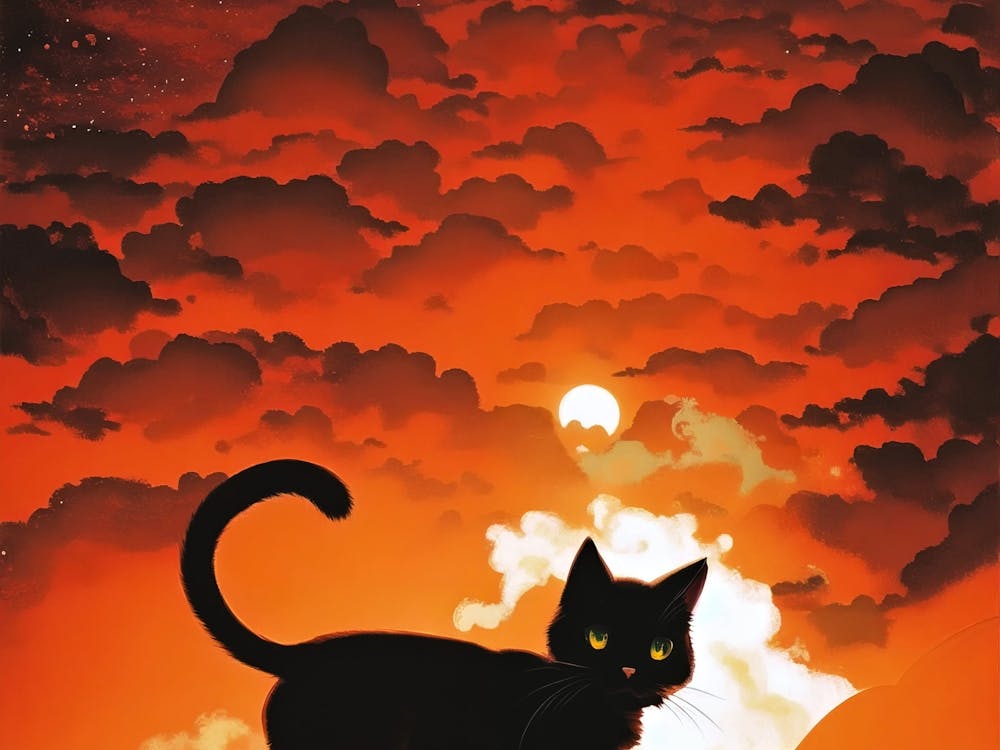 Katze am Himmel