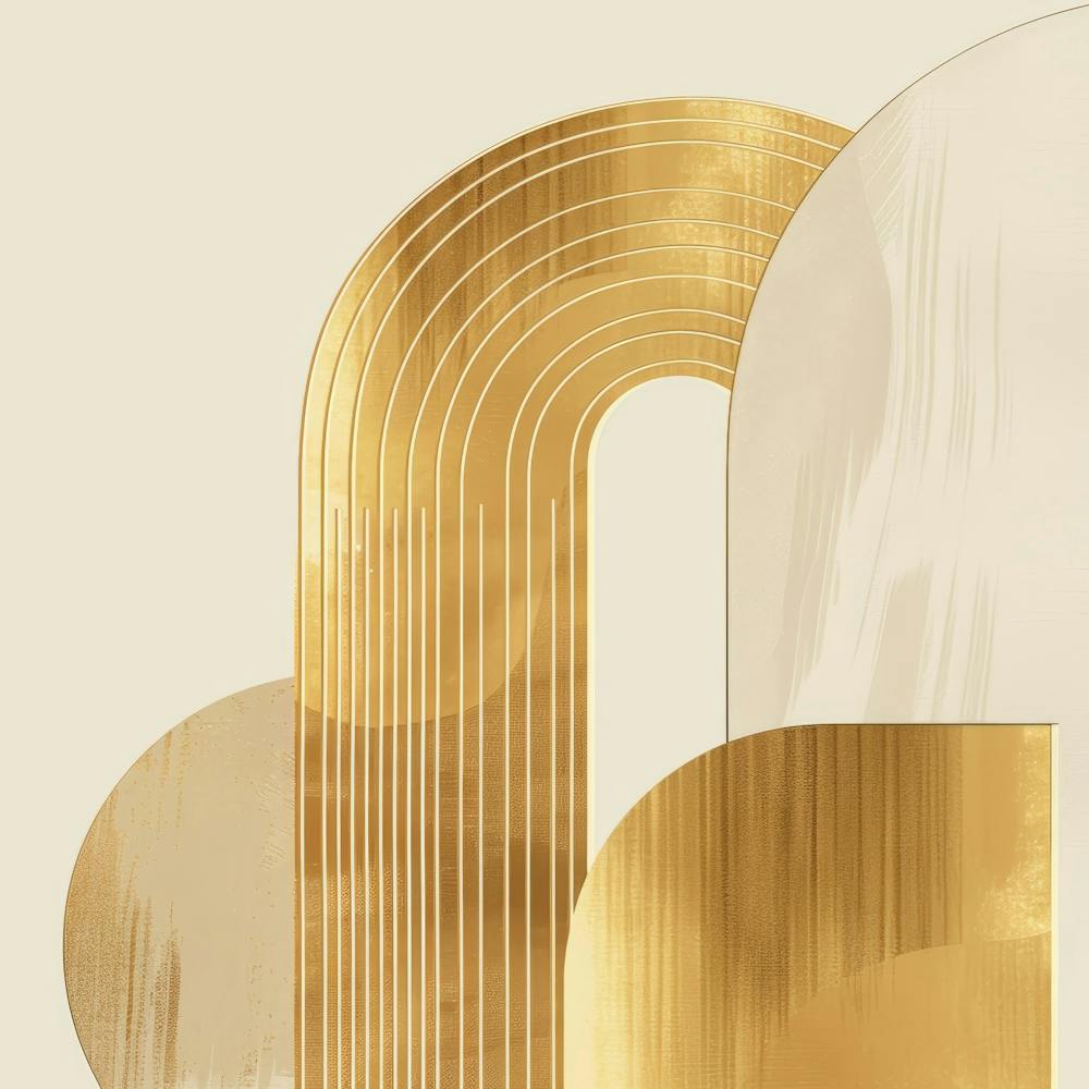 Abstraktes Gold Gemälde 2