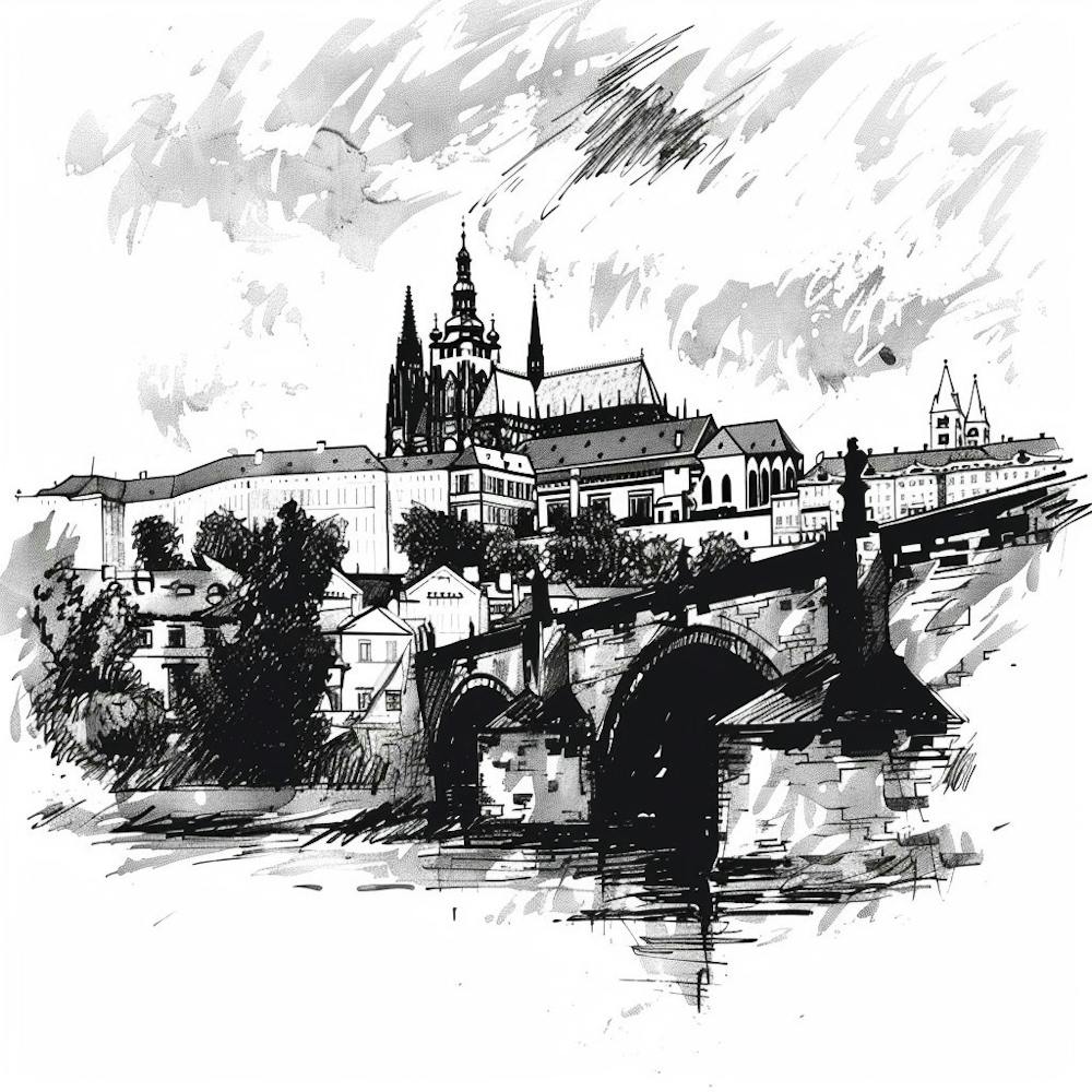 A Prague Castle Hand Drawn Sketch Illustration 1720468255 1