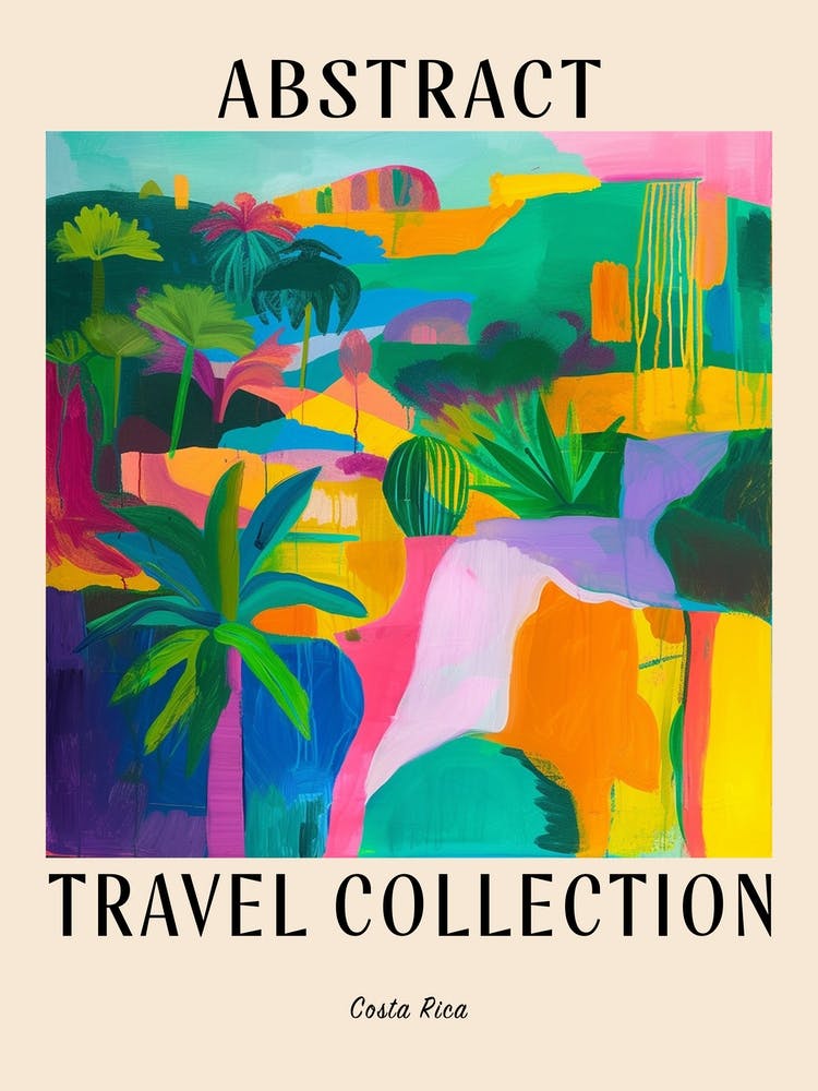 Abstract Travel Collection Poster Costa Rica 1