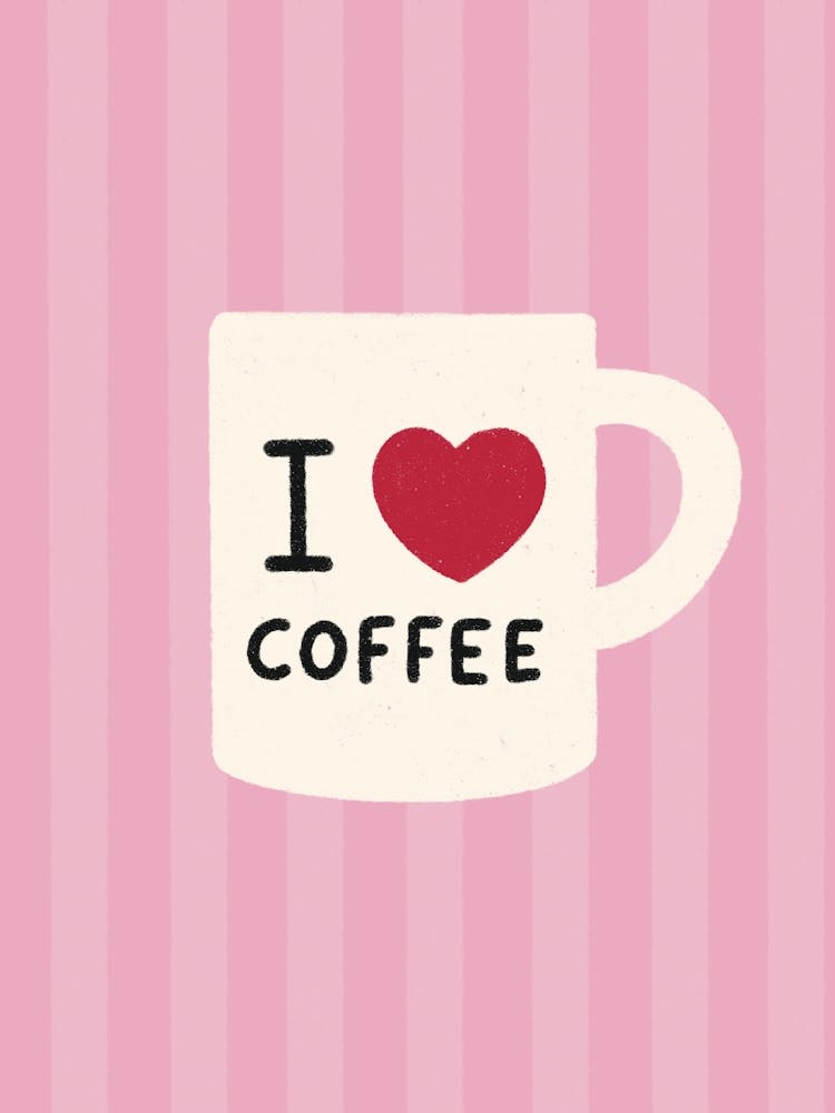 I Heart Coffee Stripe