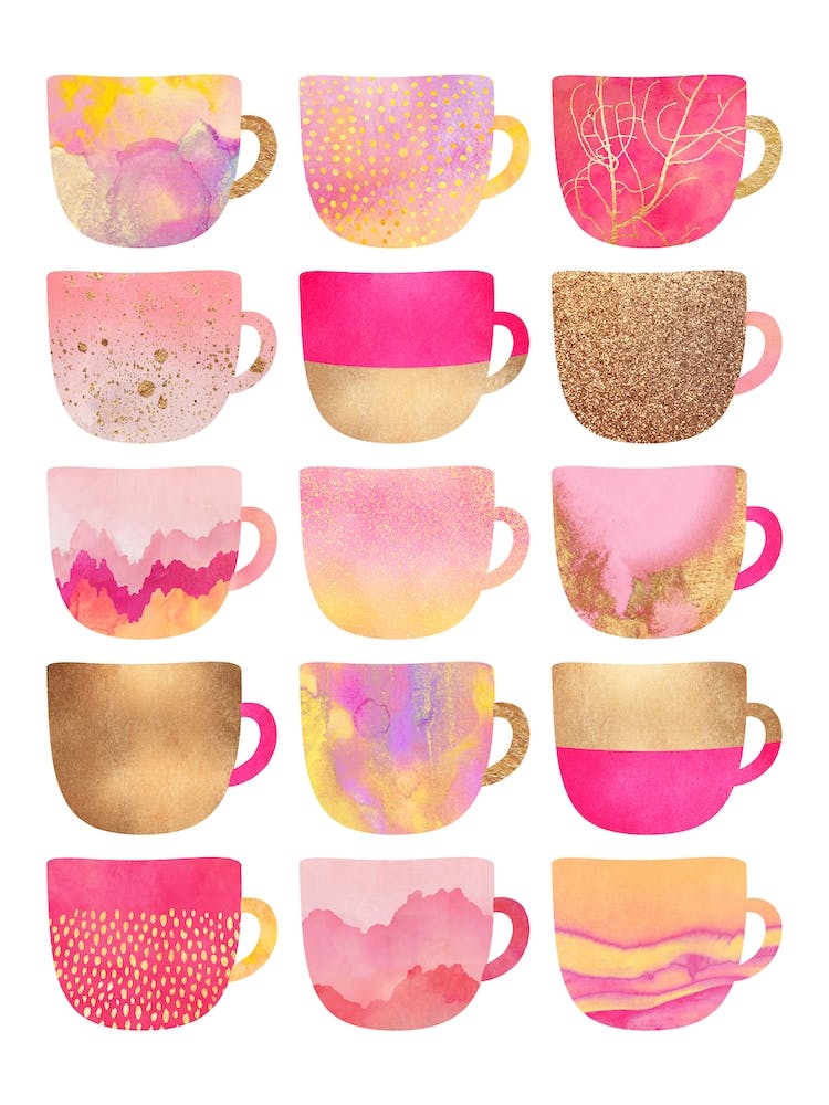 Pretty Pink Coffee Cups