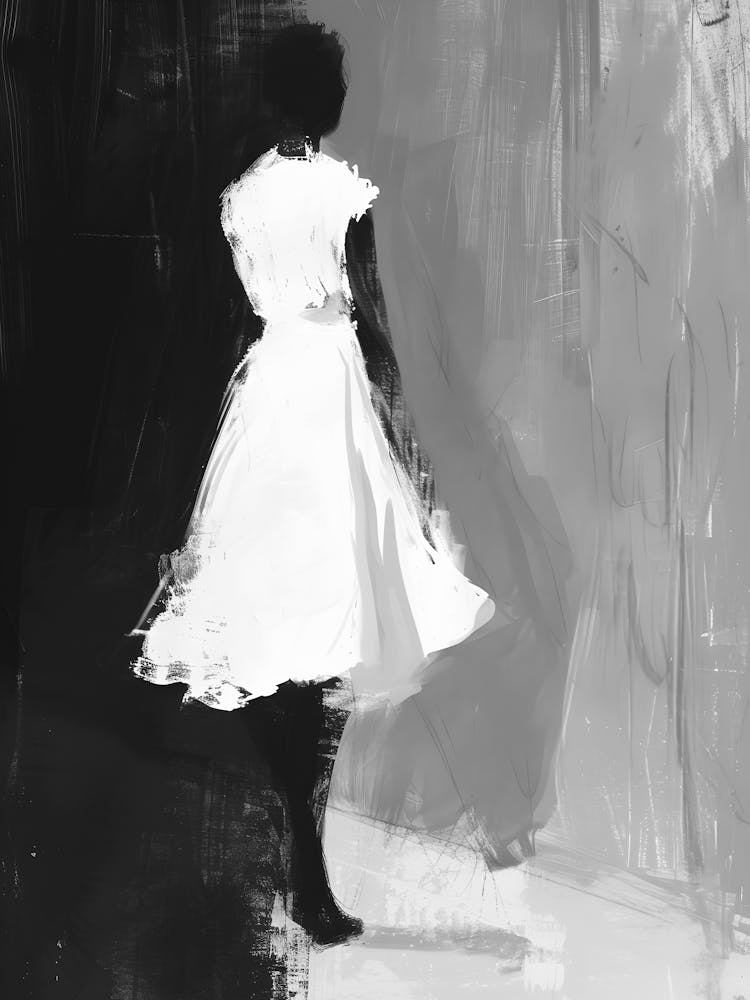 Woman In A White Dress 1