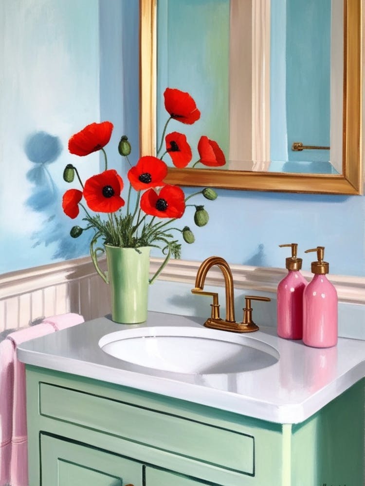 Poppies In The Bathroom 1