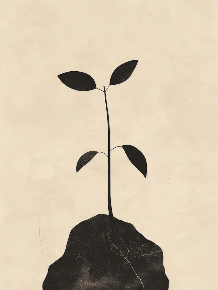 Plant On A Rock