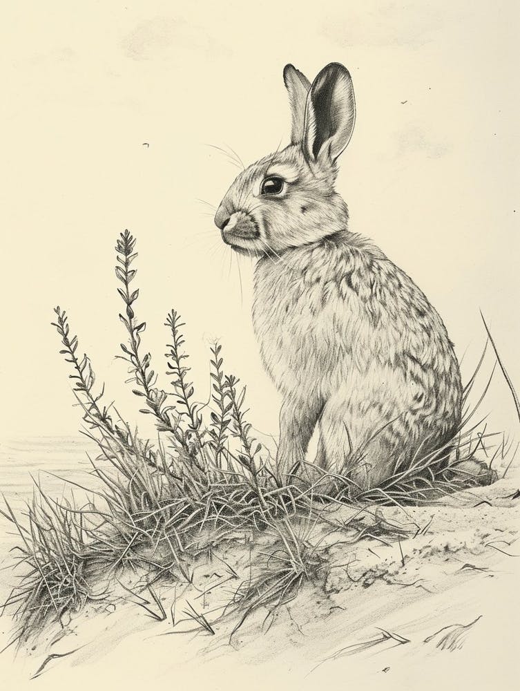 Himalayan Rabbit Drawing 4