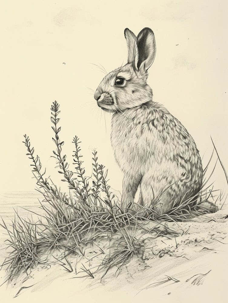 Himalayan Rabbit Drawing 4