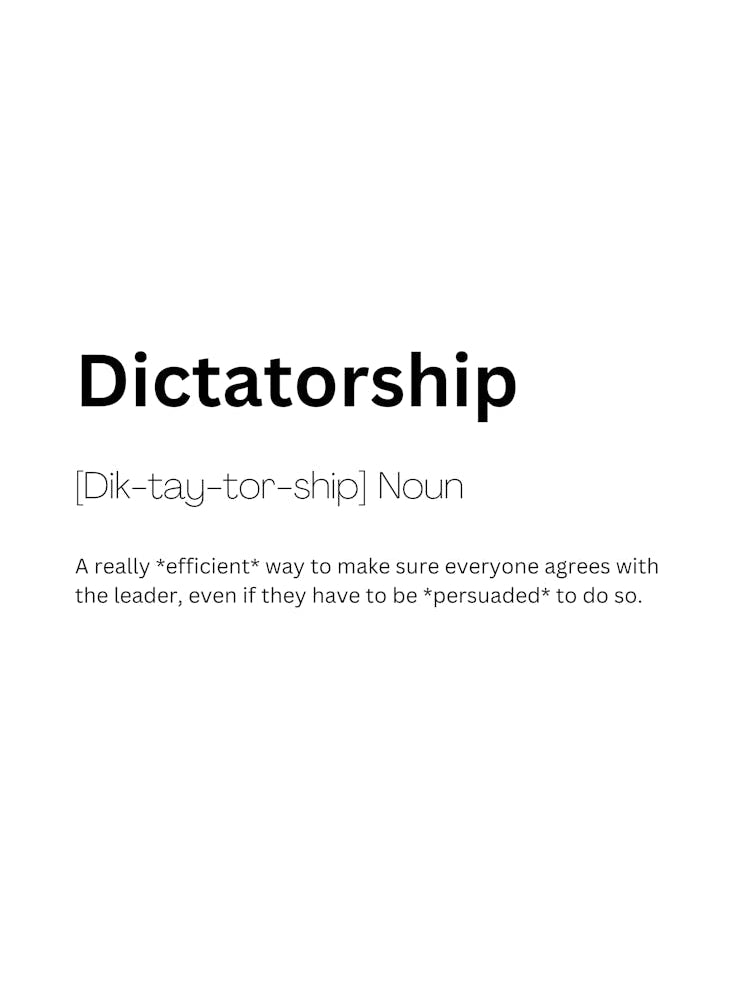 Dictatorship Definition Meaning 1
