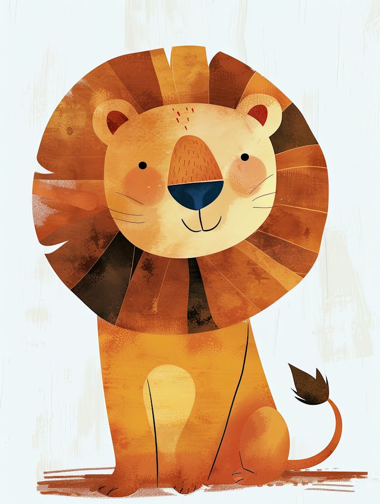 Cute Jungle Lion Children Prints & Kids Posters