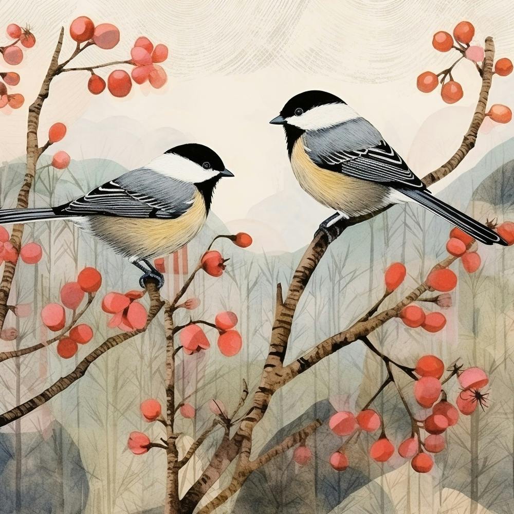 Bird In Nature Carolina Chickadee 2