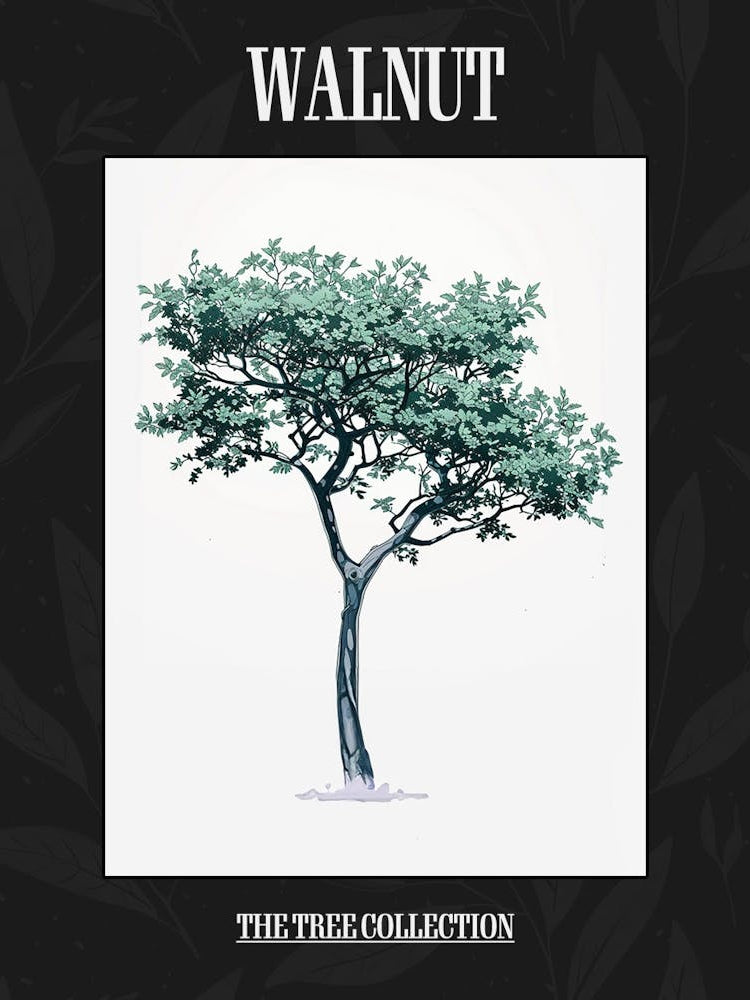 Walnut Tree Pixel Illustration 3 Poster