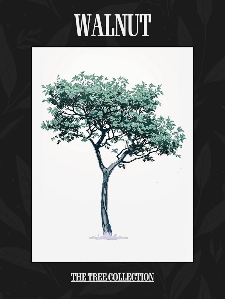 Walnut Tree Pixel Illustration 3 Poster