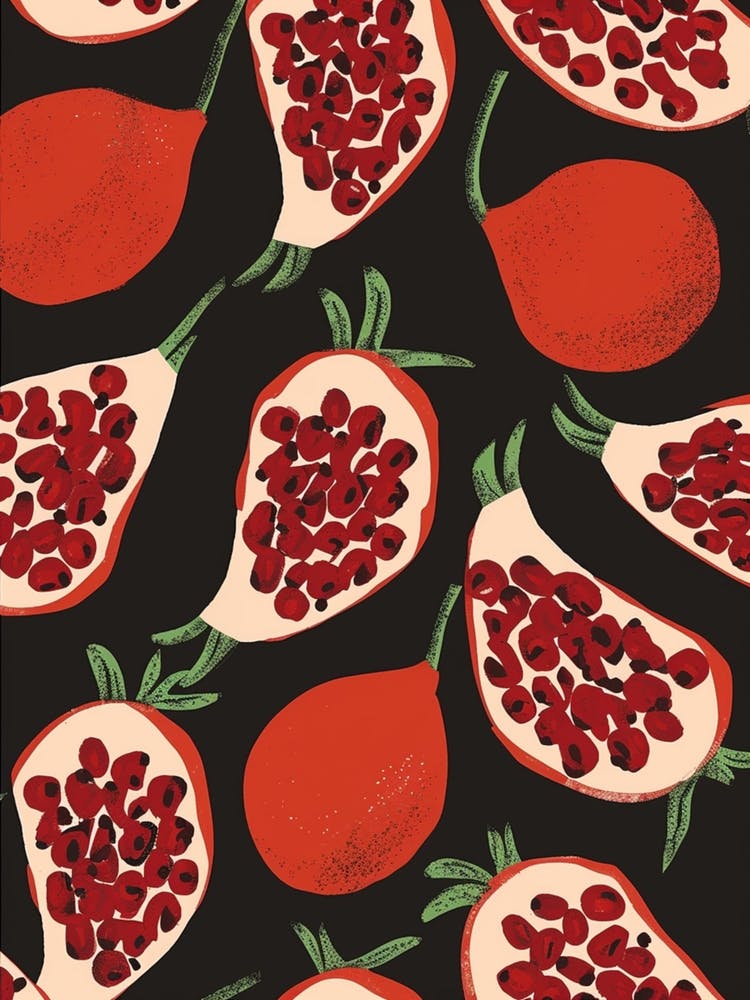Pomegranate Fruit Pattern 4