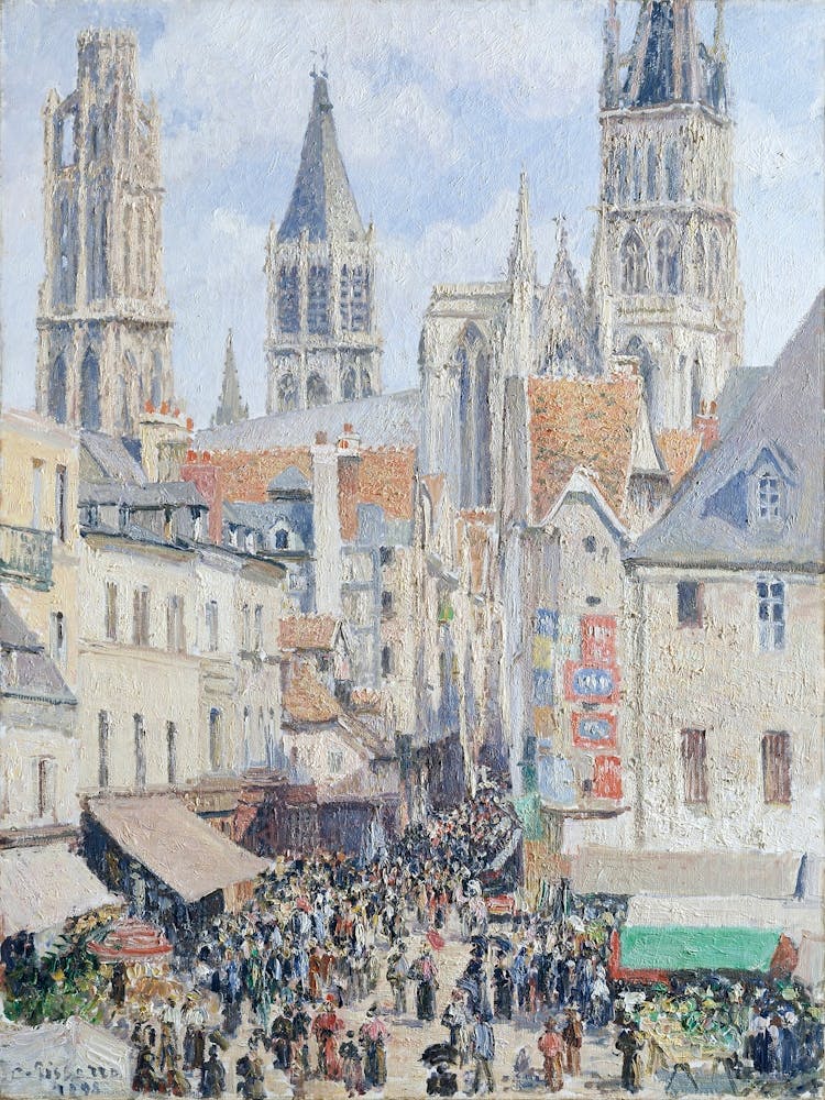 Grocery Street, Rouen (1898), Camille Pissarro