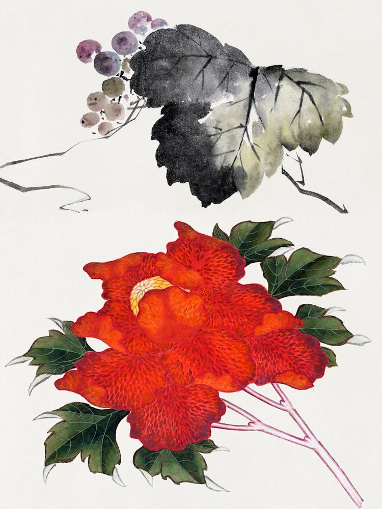 Japanese Flower, Katsushika Hokusai