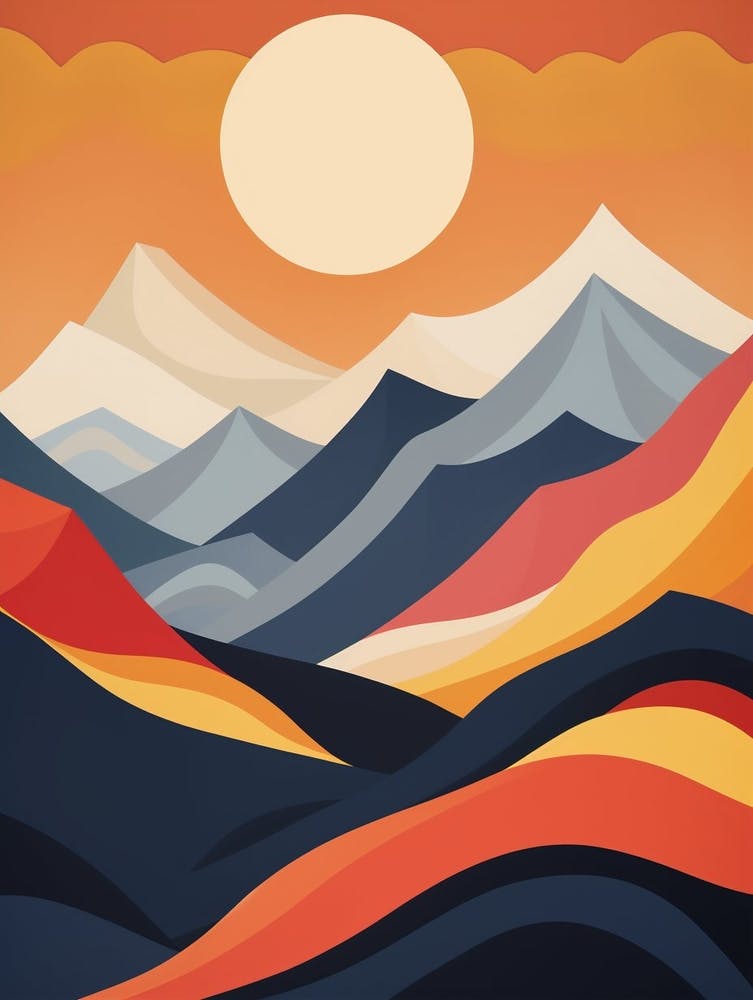 Mountains Abstract Minimalist 4