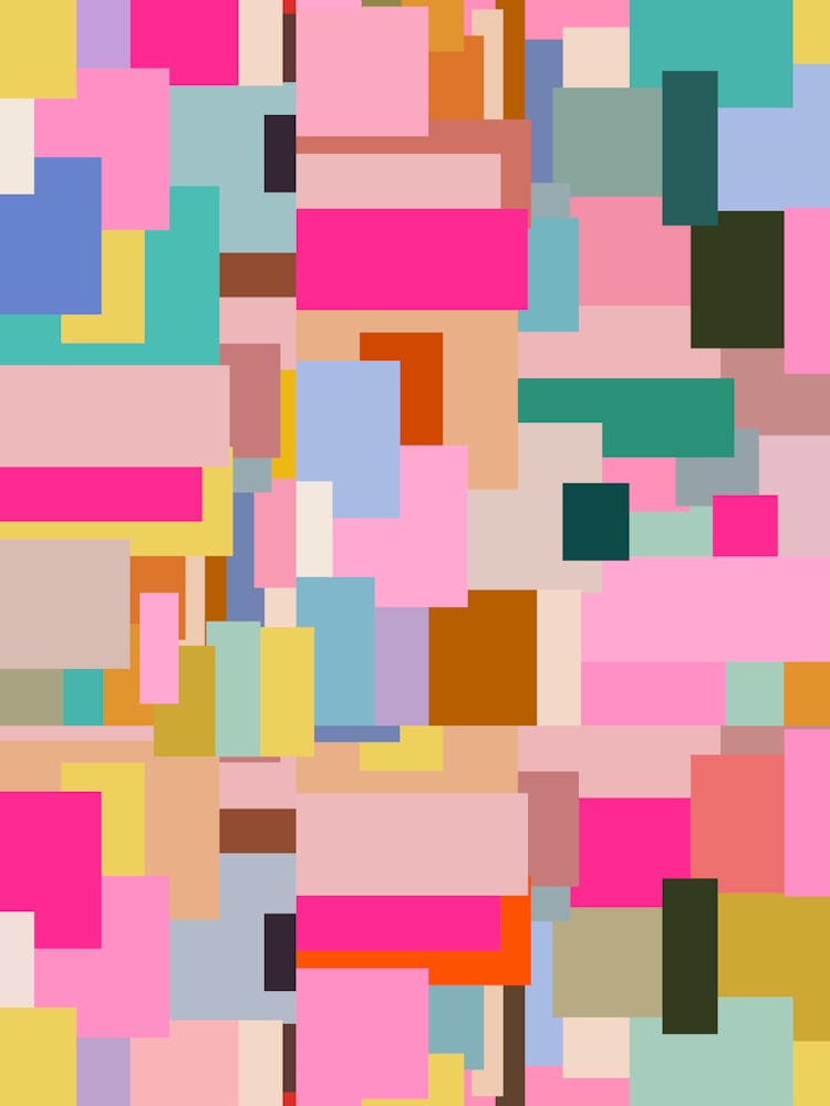 Mid Century Colorful Geometric | 01