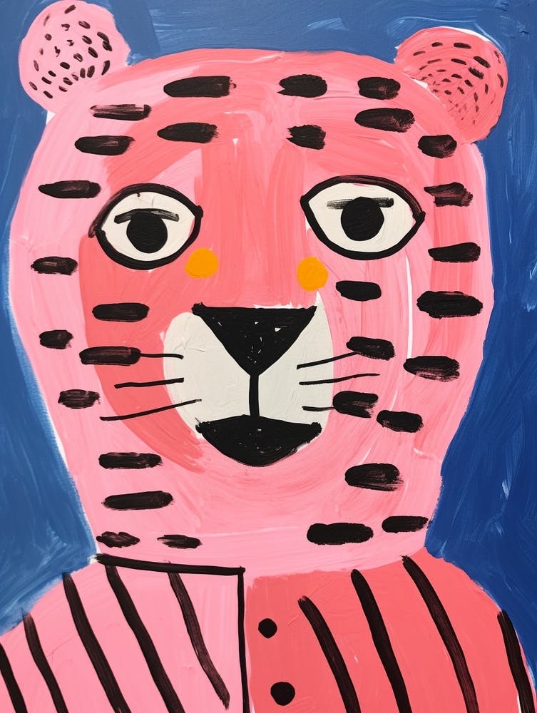 Pink Polka Dot Bengal Tiger 2