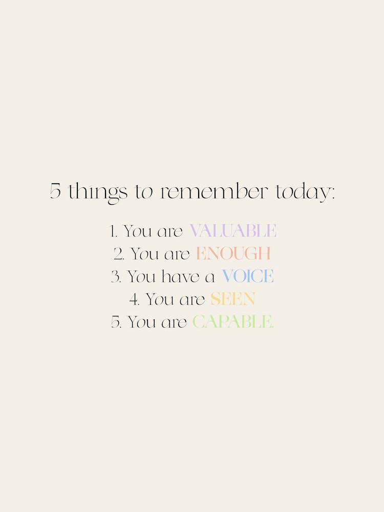 5 Things To Remember Today