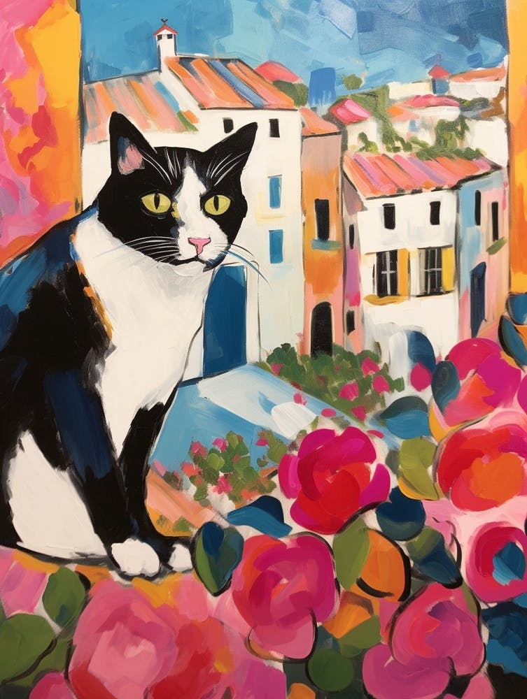 Painting Of A Cat In Granada Spain 2