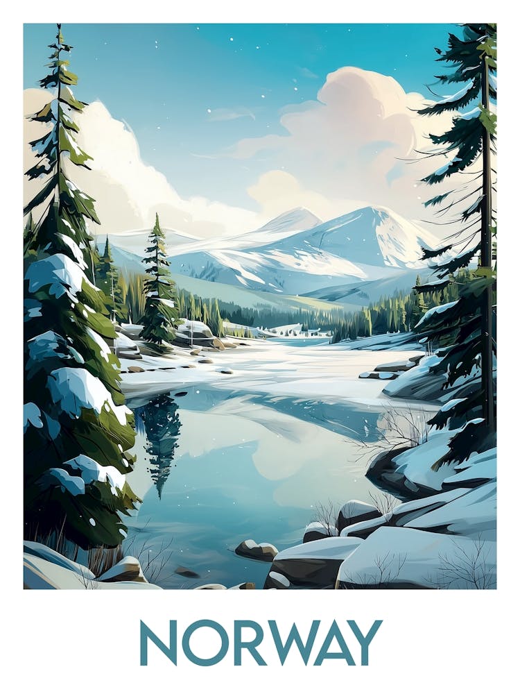 Reiseplakat Norwegen 2