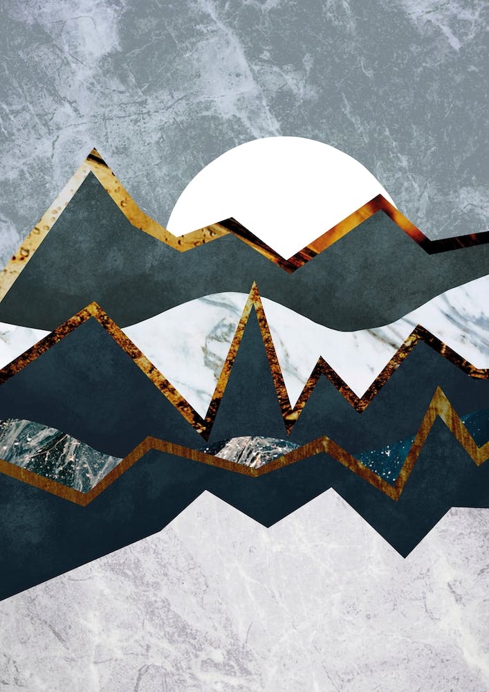 Abstract Alpine Illustration