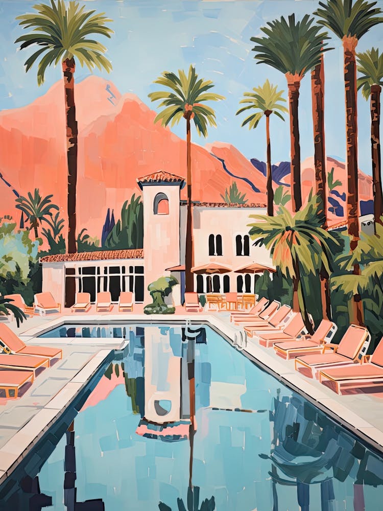 The Chateau At Lake La Quinta   La Quinta, California   Resort Storybook Illustration 3