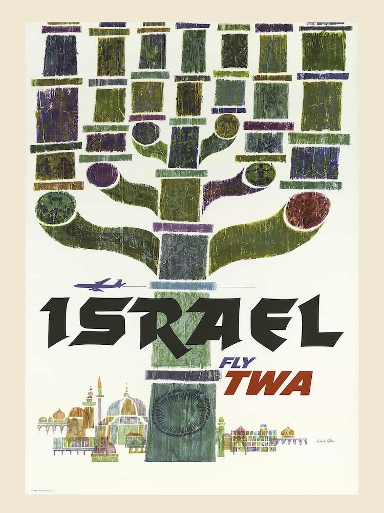 Fly Twa Israel David Klein 1968