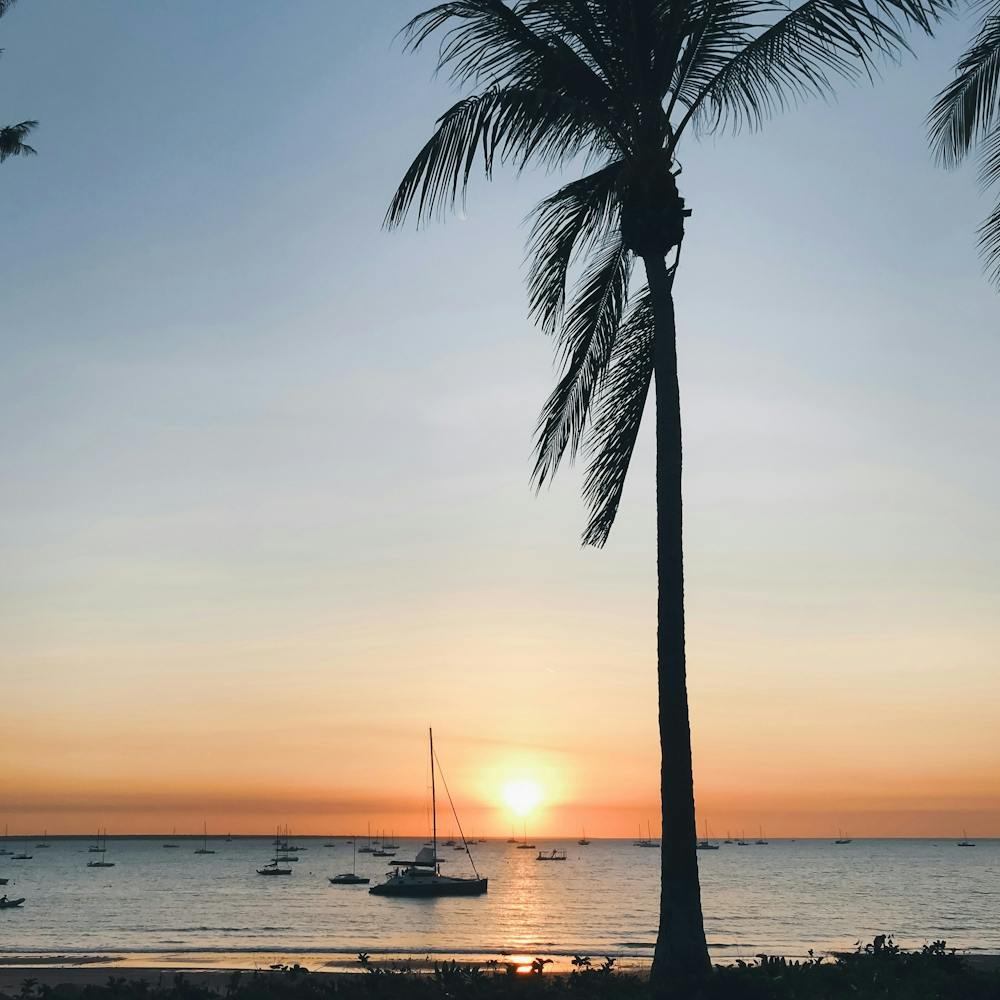 Manly beach at sunset