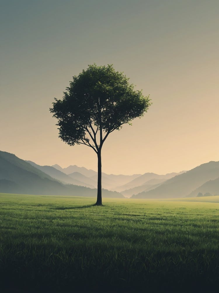 Lone Tree In A Field