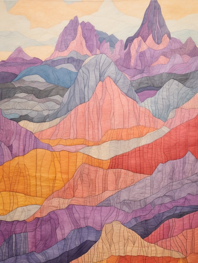 Ben Alder Scotland 1 Colourful Mountain Illustration