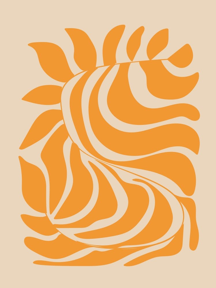Abstract orange plant
