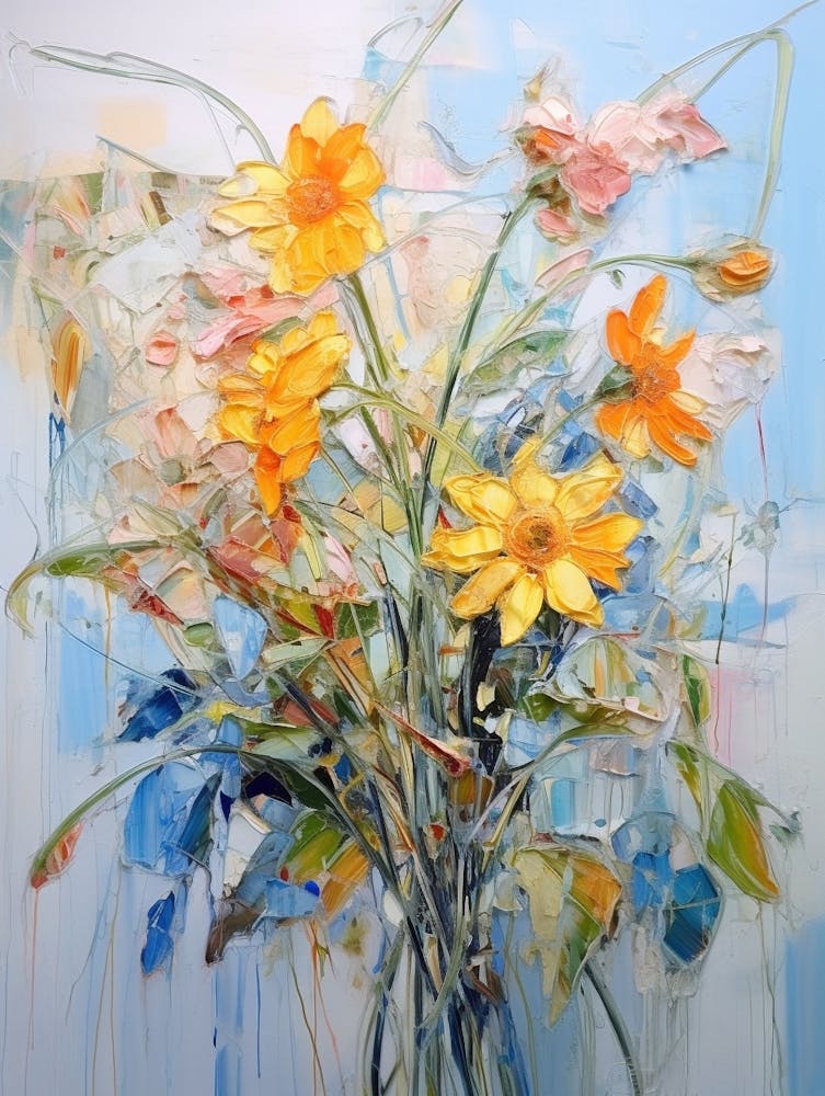 Abstract Flower Painting Sunflower 4
