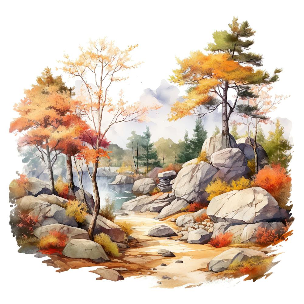Watercolor Autumn Landscape 74