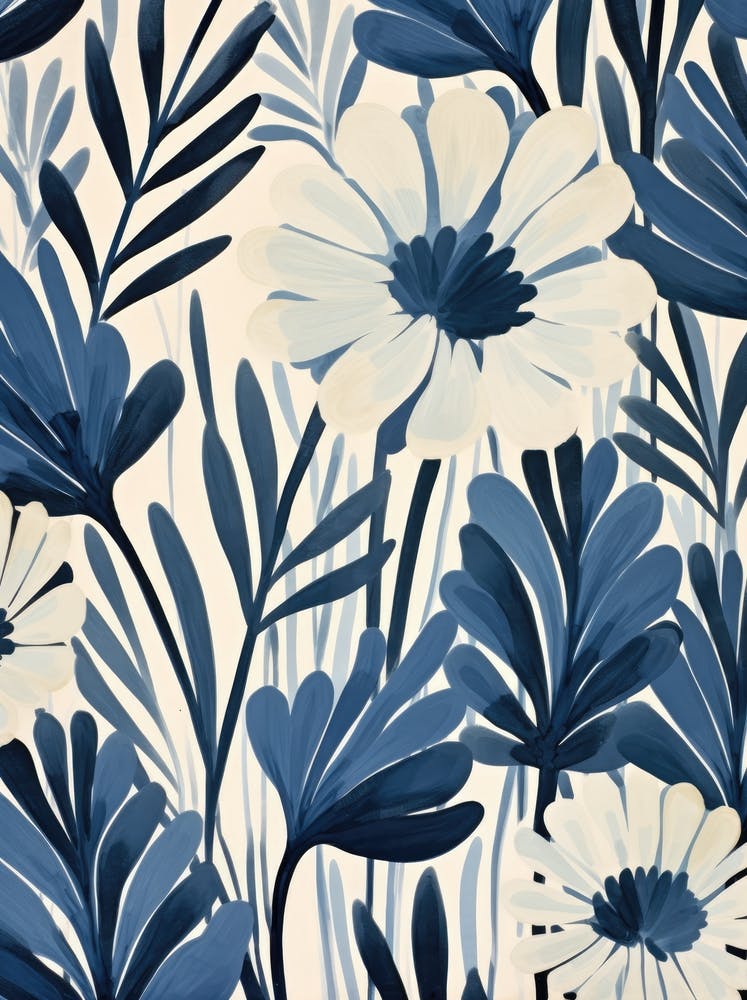 Blue And White Flowers 1