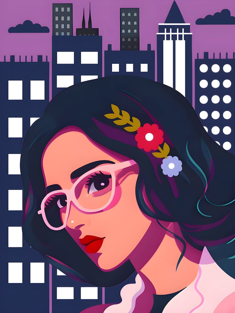 Young Detective Woman on a Midnight Pursuit