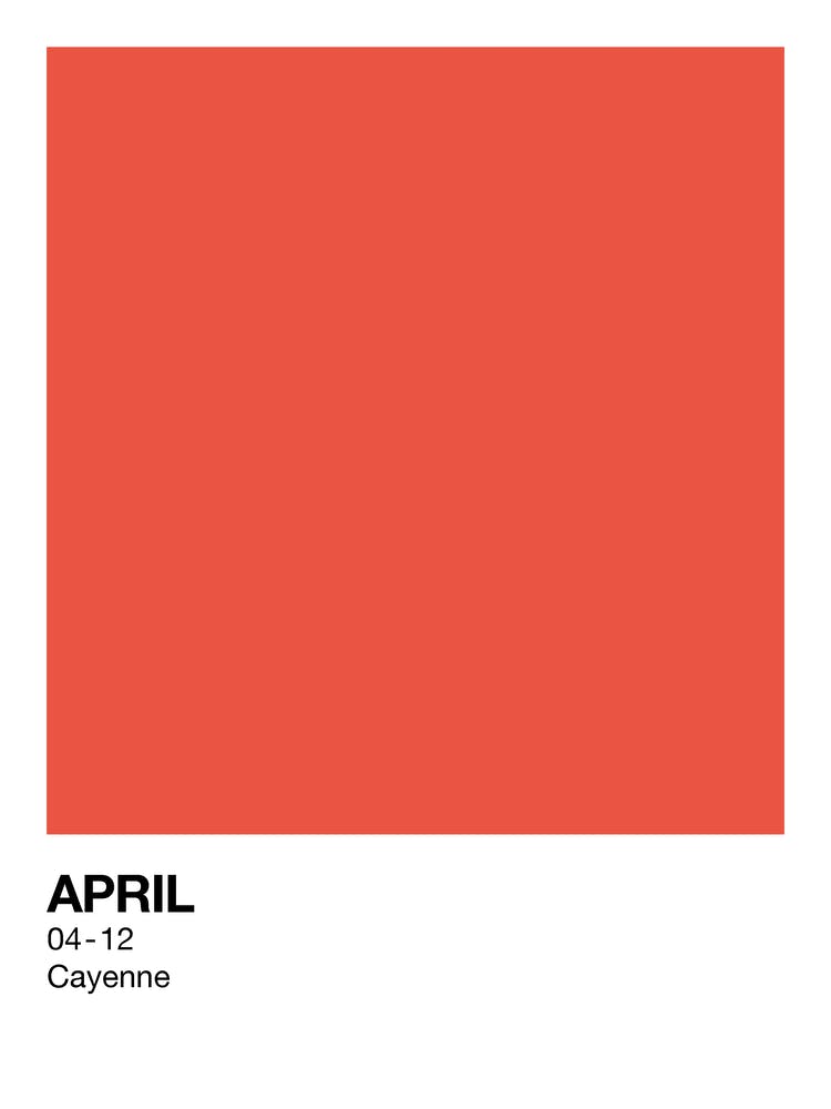 April Birth Month Colour Red